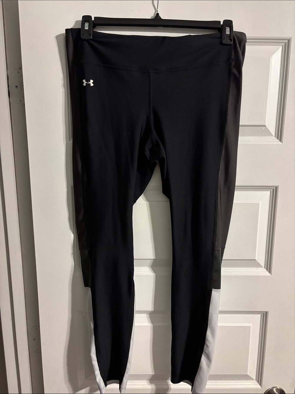 Under Armour Black Leggings with White Panels